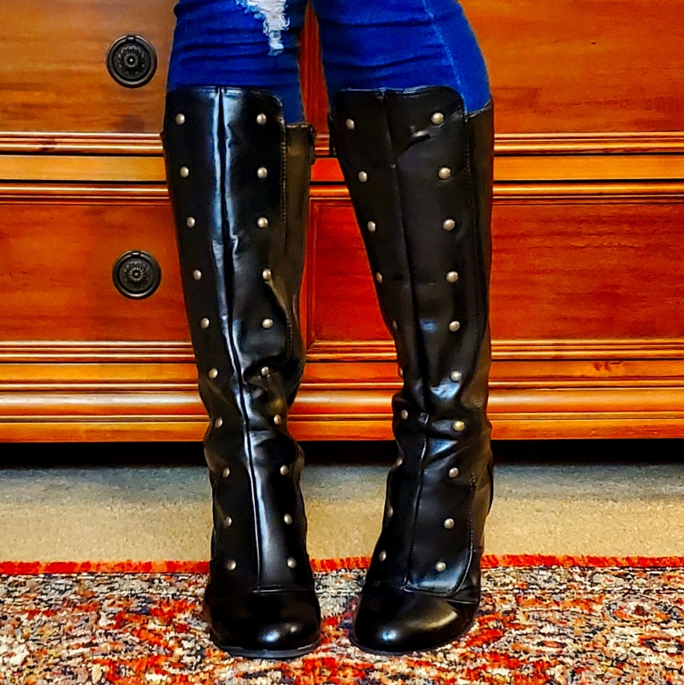 Combat Style Heeled Army Boots